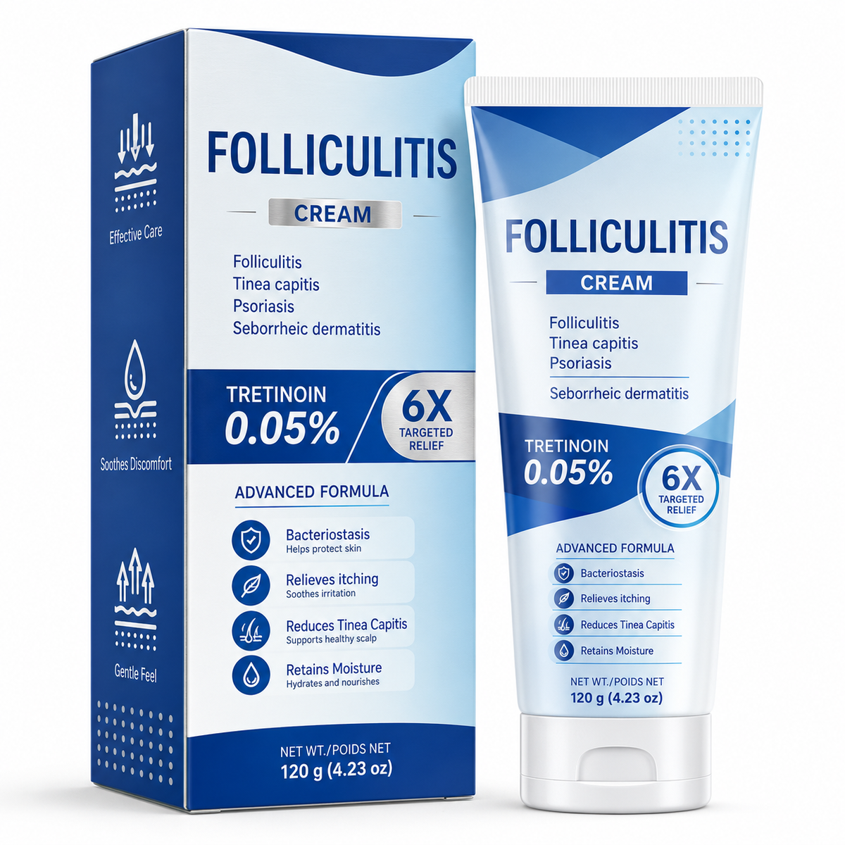 Botanical Folliculitis Cream, Soothing Moisturizer for Bumps on Face
