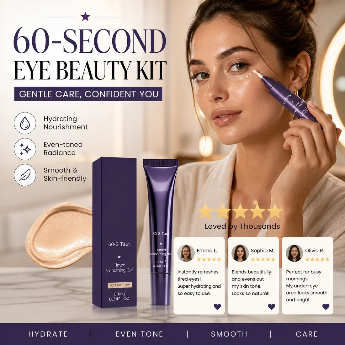 Detailed look at the tinted eye gel