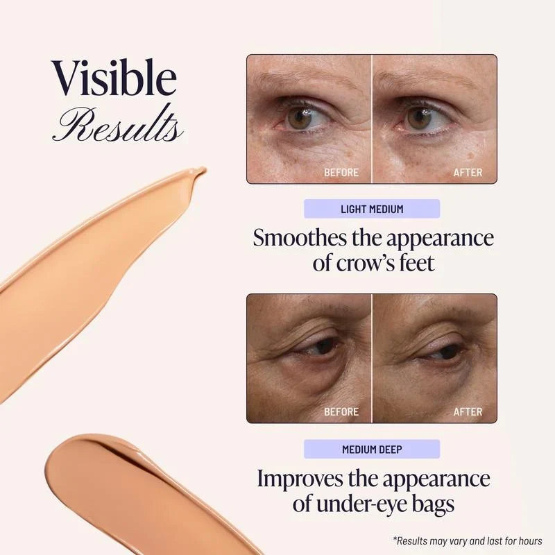 Tinted eye gel shade and application visual