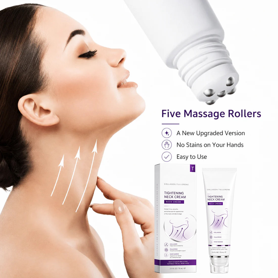 ✨Instant Neck Lift Cream  — 🧴 Infused with Retinol & Hyaluronic Acid | Firms the Neck, Reduces Wrinkles & Double Chin