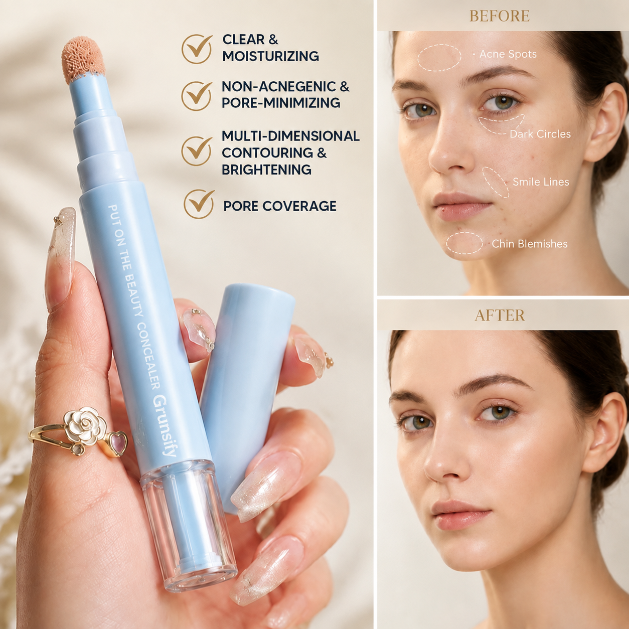 💝 Today Only — 50% Off 💝 Concealer Pen – Brightens, color-corrects, and provides long-lasting coverage